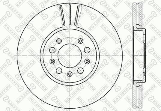 Stellox 6020-4760V-SX - Гальмівний диск autocars.com.ua