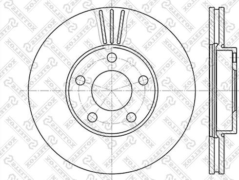 Stellox 6020-4765V-SX - Гальмівний диск autocars.com.ua