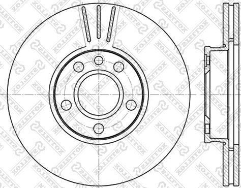 Stellox 6020-4783V-SX - Гальмівний диск autocars.com.ua