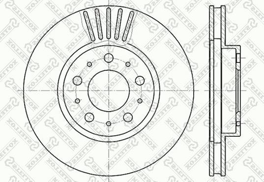 Stellox 6020-4832V-SX - Гальмівний диск autocars.com.ua