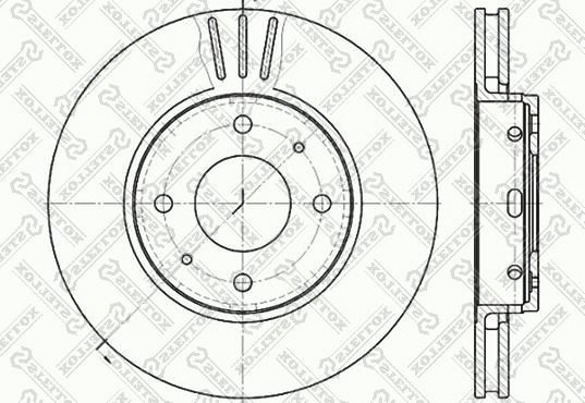 Stellox 6020-4839V-SX - Гальмівний диск autocars.com.ua