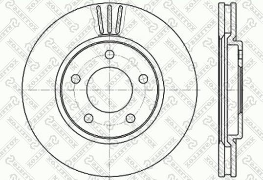 Stellox 6020-9313V-SX - Гальмівний диск autocars.com.ua