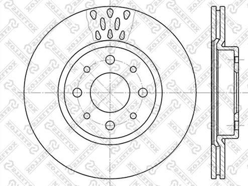 Stellox 6020-9921V-SX - Гальмівний диск autocars.com.ua