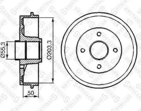 Stellox 6025-3907-SX - Гальмівний барабан autocars.com.ua