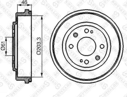 Stellox 6025-4001-SX - Гальмівний барабан autocars.com.ua