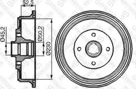 Stellox 6025-4721-SX - Гальмівний барабан autocars.com.ua