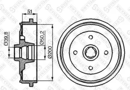 Stellox 6025-4723-SX - Гальмівний барабан autocars.com.ua