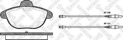 Stellox 619 004B-SX - Гальмівні колодки, дискові гальма autocars.com.ua