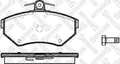 Stellox 642 000B-SX - Тормозные колодки, дисковые, комплект avtokuzovplus.com.ua