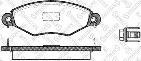 Stellox 654 010B-SX - Тормозные колодки, дисковые, комплект avtokuzovplus.com.ua