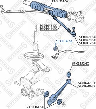 Stellox 71-11166-SX - Втулка, стабілізатор autocars.com.ua