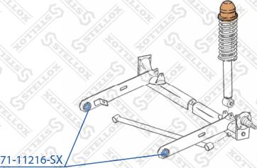 Stellox 71-11216-SX - Сайлентблок, рычаг подвески колеса avtokuzovplus.com.ua