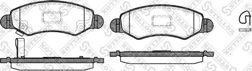 Stellox 713 021-SX - Гальмівні колодки, дискові гальма autocars.com.ua