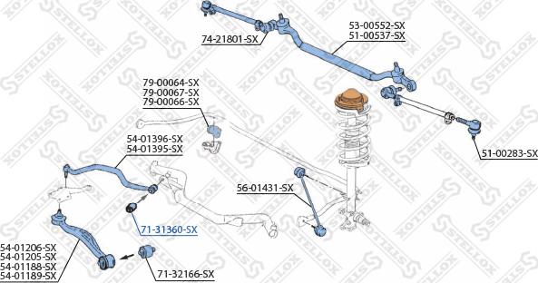 Stellox 71-31360-SX - Сайлентблок, рычаг подвески колеса avtokuzovplus.com.ua