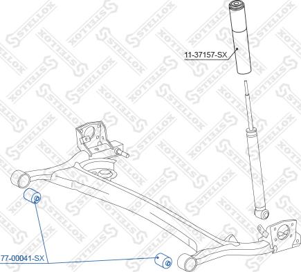 Stellox 77-00041-SX - Сайлентблок, важеля підвіски колеса autocars.com.ua