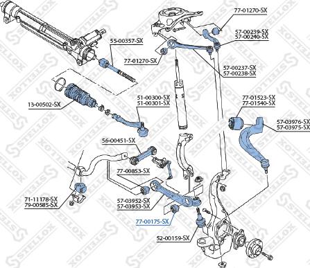 Stellox 77-00175-SX - Сайлентблок, рычаг подвески колеса avtokuzovplus.com.ua