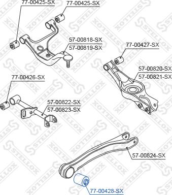 Stellox 77-00428-SX - Сайлентблок, важеля підвіски колеса autocars.com.ua