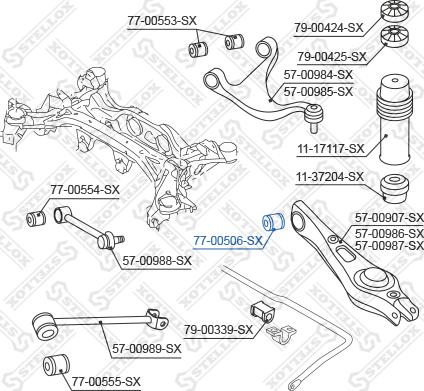 Stellox 77-00506-SX - Сайлентблок, рычаг подвески колеса avtokuzovplus.com.ua