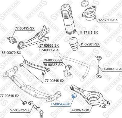 Stellox 77-00547-SX - Сайлентблок, рычаг подвески колеса avtokuzovplus.com.ua