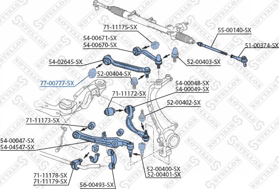 Stellox 77-00777-SX - Сайлентблок, важеля підвіски колеса autocars.com.ua