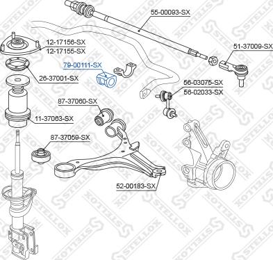 Stellox 79-00111-SX - Втулка, стабилизатор avtokuzovplus.com.ua