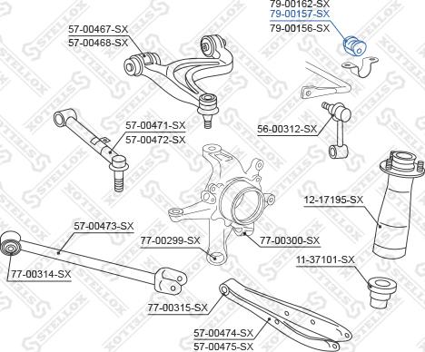 Stellox 79-00157-SX - Втулка, стабілізатор autocars.com.ua