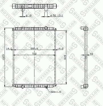 Stellox 81-03310-SX - Радіатор, охолодження двигуна autocars.com.ua