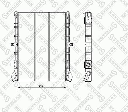 Stellox 81-03313-SX - Радіатор, охолодження двигуна autocars.com.ua