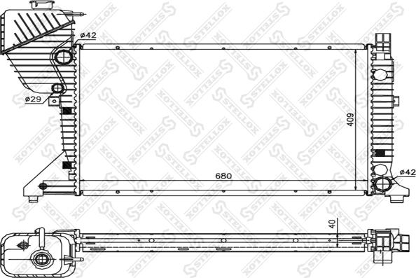 Stellox 81-03338-SX - Радиатор, охлаждение двигателя avtokuzovplus.com.ua