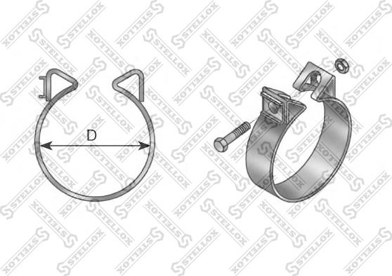 Stellox 82-01058-SX - Кронштейн, втулка, система випуску autocars.com.ua