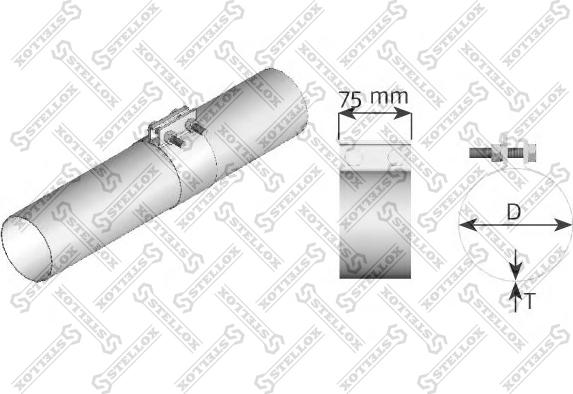 Stellox 82-01089-SX - З'єднувальні елементи, система випуску autocars.com.ua