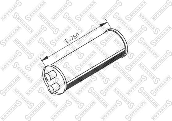 Stellox 82-03041-SX - Середній / кінцевий глушник ОГ autocars.com.ua