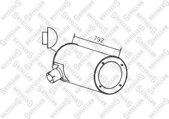 Stellox 82-03069-SX - Средний / конечный глушитель ОГ avtokuzovplus.com.ua