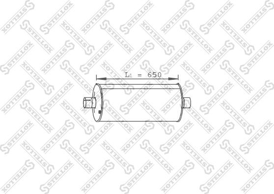 Stellox 82-03077-SX - Середній / кінцевий глушник ОГ autocars.com.ua