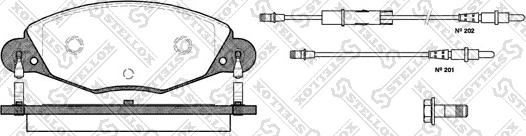 Stellox 838 004B-SX - Тормозные колодки, дисковые, комплект avtokuzovplus.com.ua