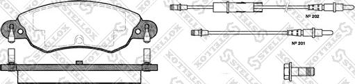 Stellox 840 004-SX - Тормозные колодки, дисковые, комплект autodnr.net