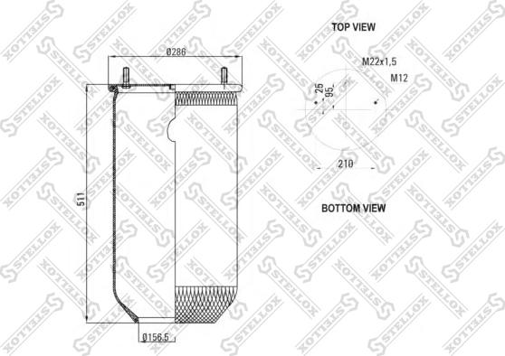 Stellox 84-00118-SX - Кожух пневматической рессоры avtokuzovplus.com.ua