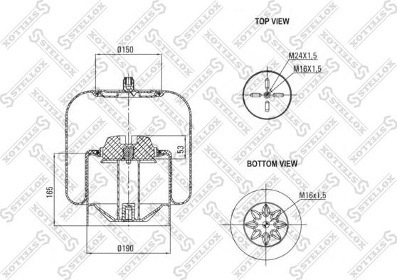 Stellox 84-00121-SX - Кожух пневматичної ресори autocars.com.ua