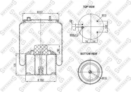 Stellox 84-00127-SX - Кожух пневматической рессоры avtokuzovplus.com.ua