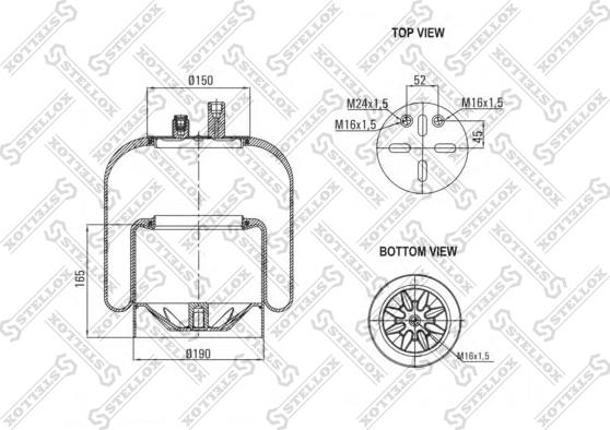 Stellox 84-00133-SX - Кожух пневматичної ресори autocars.com.ua