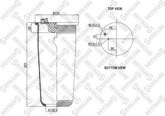 Stellox 84-00135-SX - Кожух пневматической рессоры avtokuzovplus.com.ua