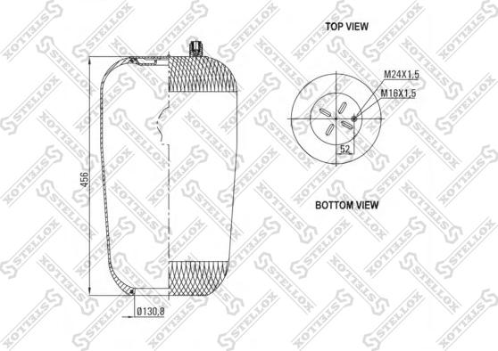 Stellox 84-00142-SX - Кожух пневматичної ресори autocars.com.ua