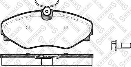 Stellox 845 020L-SX - Тормозные колодки, дисковые, комплект avtokuzovplus.com.ua