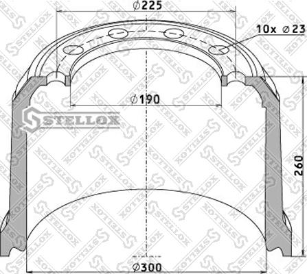 Stellox 85-00002-SX - Гальмівний барабан autocars.com.ua