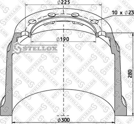 Stellox 85-00004-SX - Гальмівний барабан autocars.com.ua