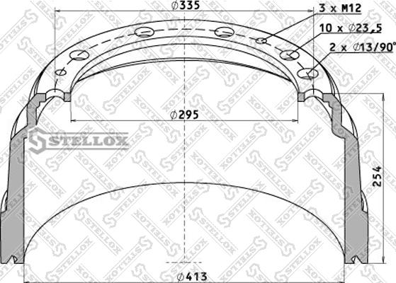 Stellox 85-00018-SX - Гальмівний барабан autocars.com.ua