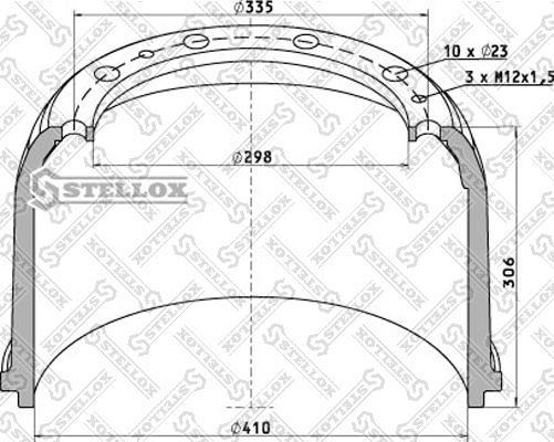 Stellox 85-00032-SX - Тормозной барабан avtokuzovplus.com.ua