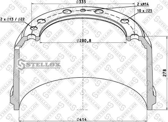 Stellox 85-00060-SX - Гальмівний барабан autocars.com.ua