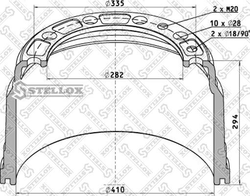 Stellox 85-00078-SX - Тормозной барабан avtokuzovplus.com.ua