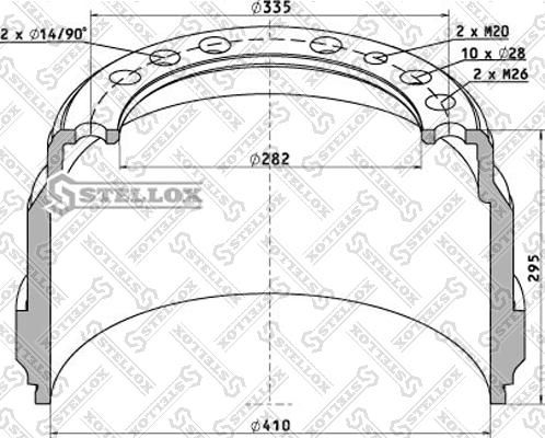 Stellox 85-00079-SX - Тормозной барабан avtokuzovplus.com.ua